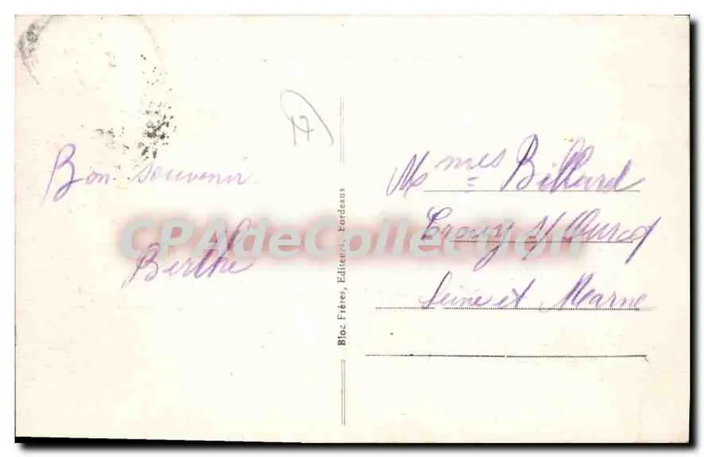 Royan (Côte d'Argent) — Ansicht vom Splendid Hotel am Boulevard und Square Bolton — Bloc Frères, Bordeaux, Nr. 49 - Rückseite