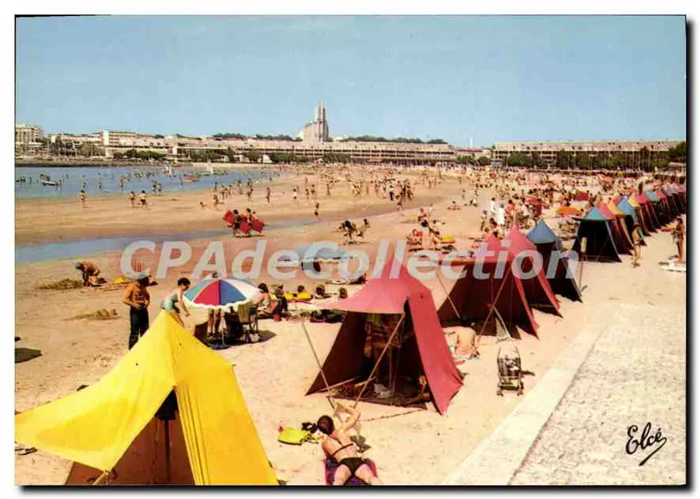 Royan (17) - Die große Strand und die Kirche — Verlag Elcé - Vorderseite