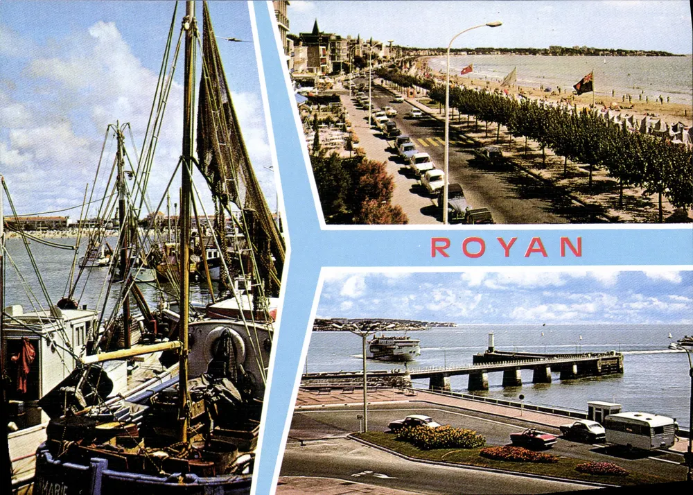 Royan — Vista panorâmica do porto e da praia — Editor Éléécécolor - Frente