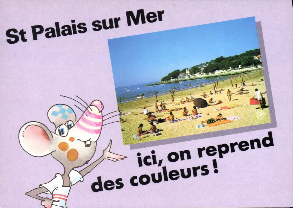 St Palais sur Mer — praia animada — Editor Elcé, n° 17 3218 - Frente