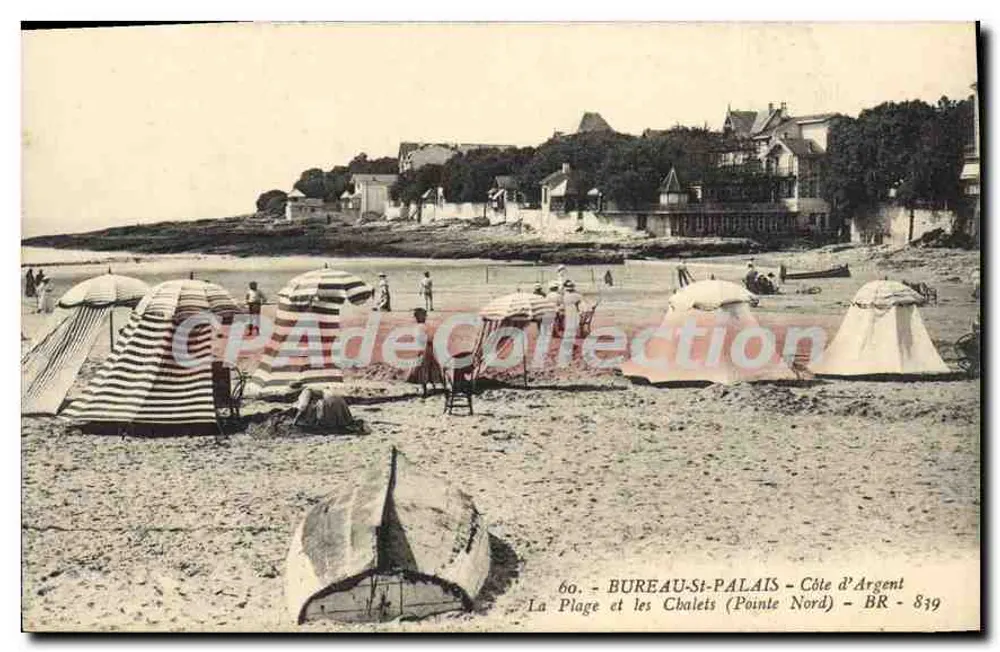 Der Strand und die Chalets (Pointe Nord) — BUREAU-SI-PALAIS — Côte d'Argent — BR 839 - Vorderseite