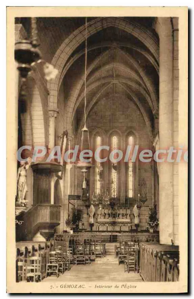 GÉMOZAC — Interior da Igreja — Edição Magny-Gémozac - Frente