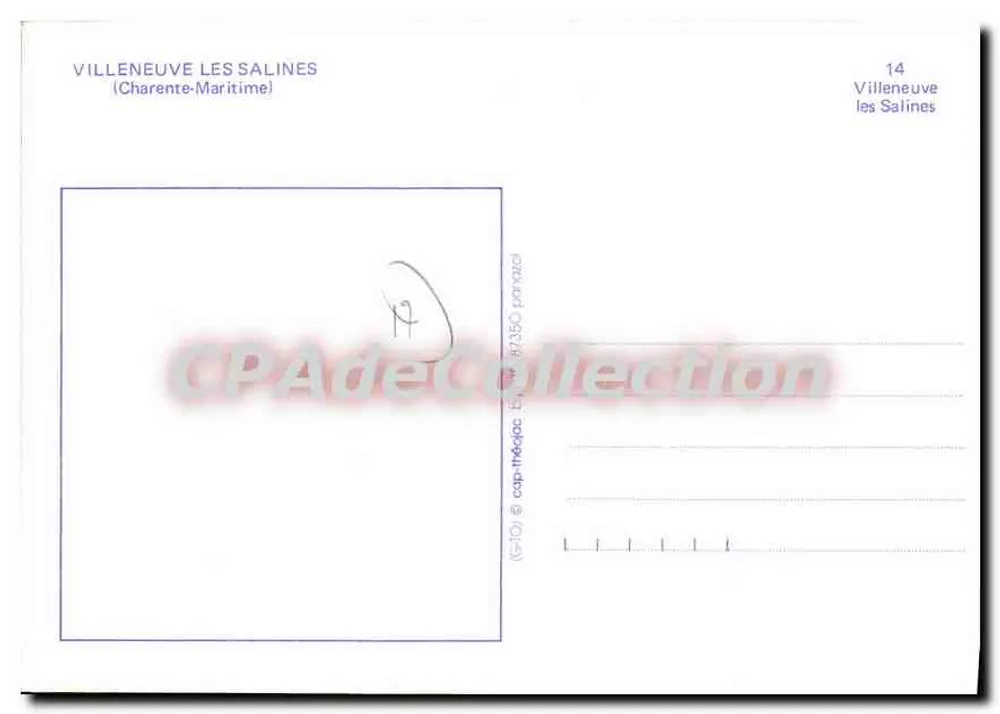 विलनेव ले सैलिन्स — आवासीय वार्ड एवं तालाब — प्रकाशक CPMdeCollection, नंबर 14 - पीछे