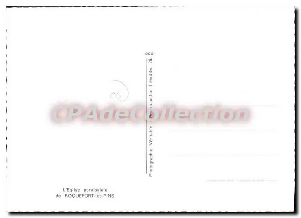Igreja paroquial — Roquefort-les-Pins — CPAdeCollection - Verso