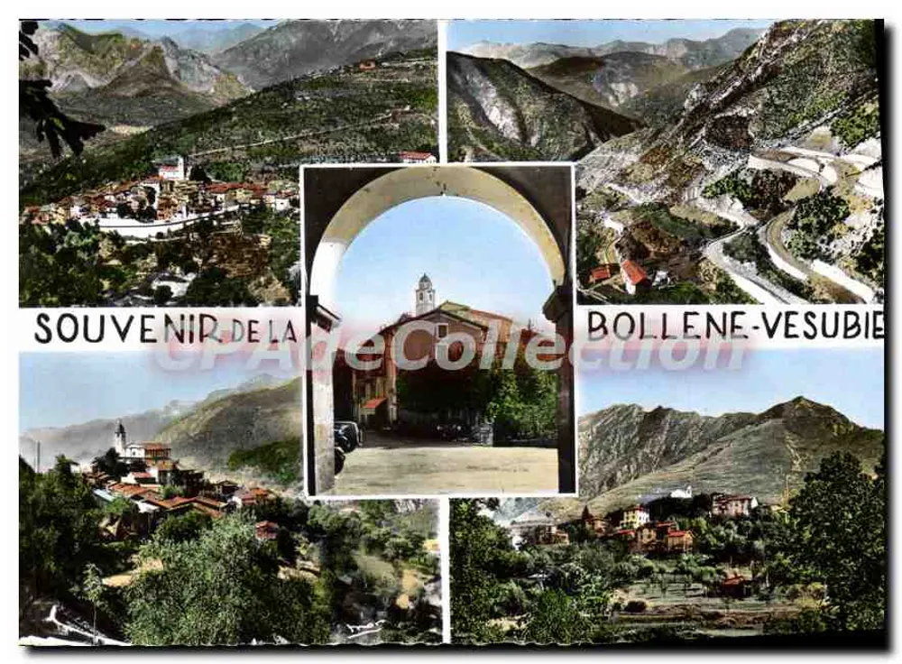 Bollene-Vesubie — vista panorâmica e aldeia — Les Éditions Françaises - Frente