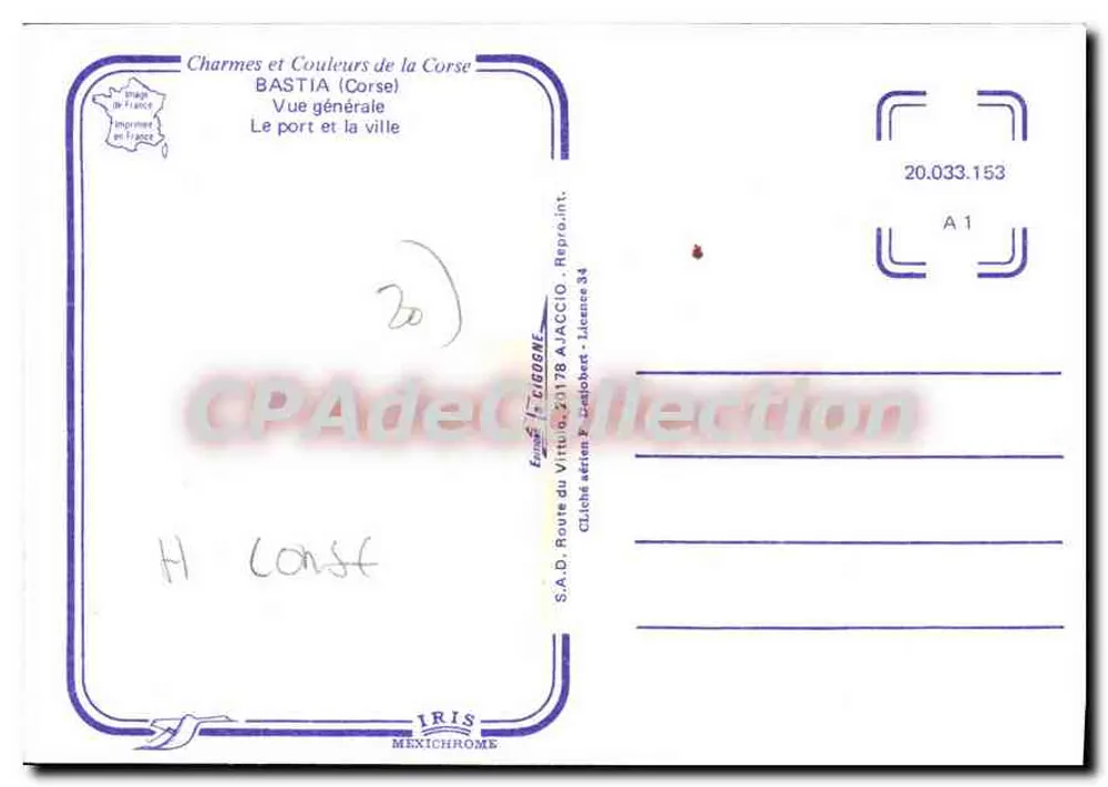 Bastia (Korsika) — Allgemeiner Blick — IRIS MEXICHROME - Rückseite