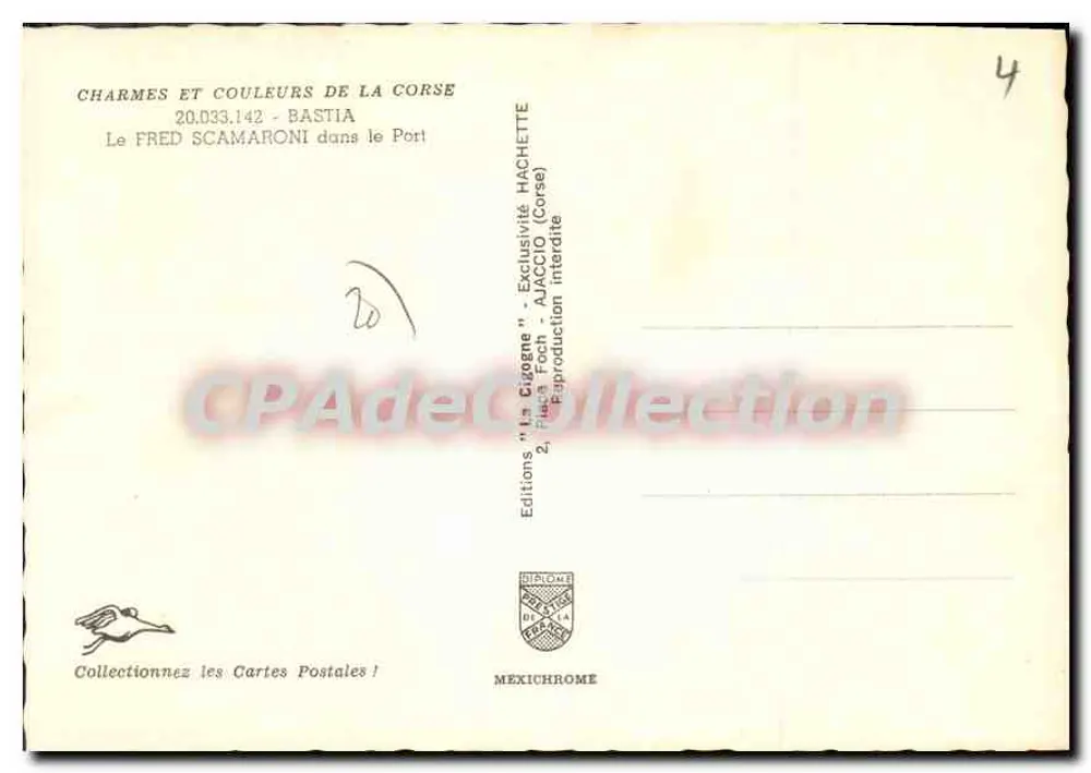 O FRED SCAMARONI no Porto — Bastia — Edições 'La Cigogne' - Verso