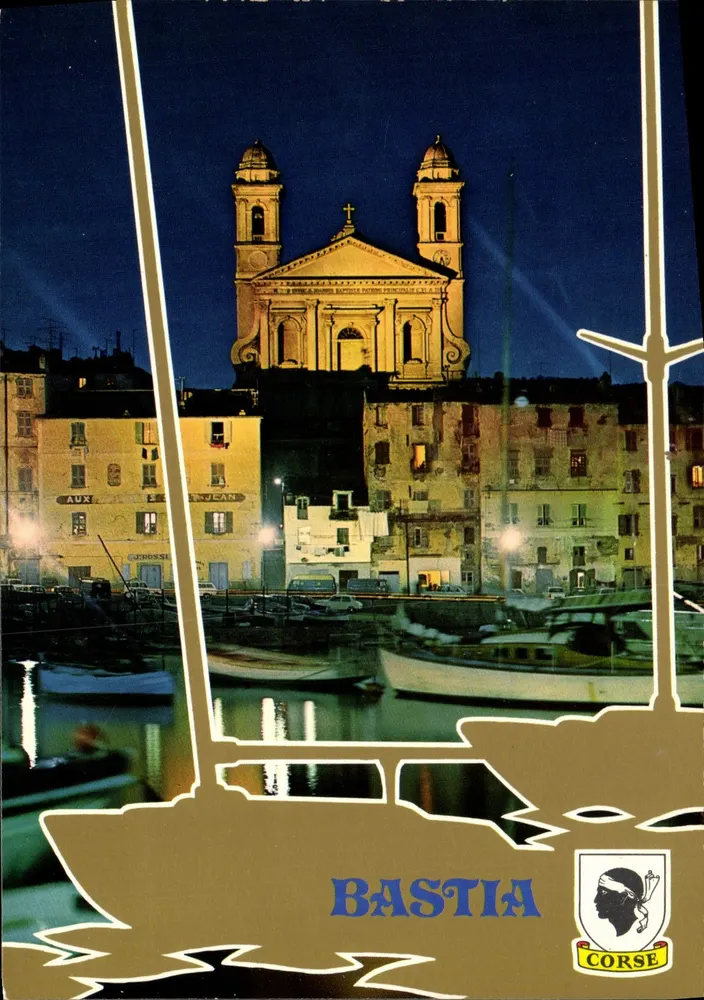 Bastia — Der alte Hafen beleuchtet — Editions "La Cigogne", n° 20.033.196 - Vorderseite