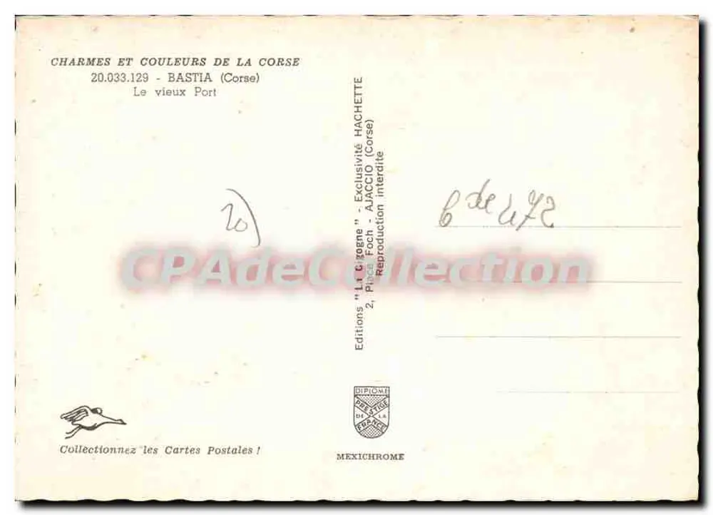 Bastia - O Velho Port — Encantos e cores da Corse — Éditions Hachette - Verso