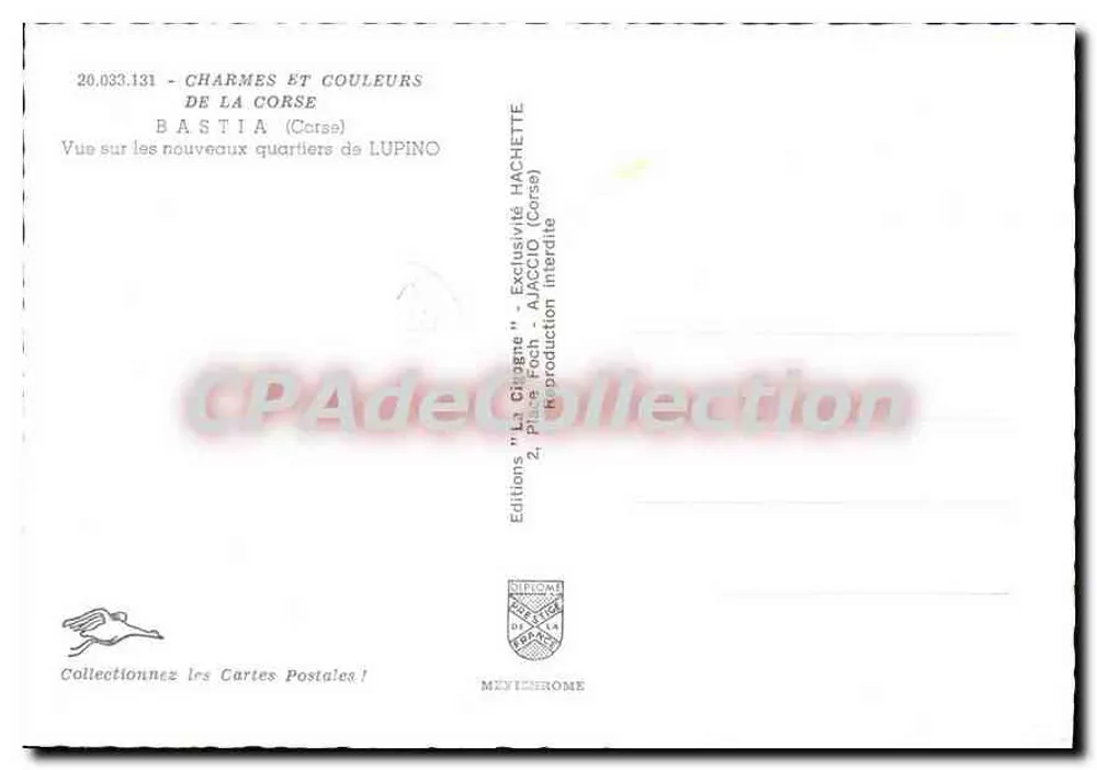 Bastia (Korsika) — Ansicht der neuen Viertel von Lupino — Éditions Diplôme - Rückseite