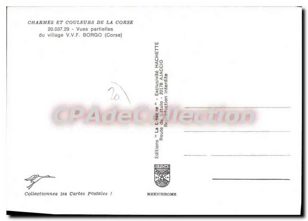 Villaggio V.F. BORGO — Corsica — Edizioni 'La Corrète' - Verso