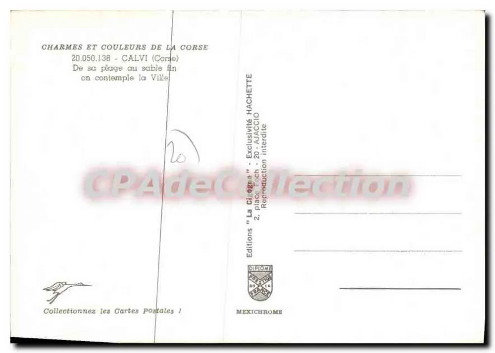 Calvi — Sandstrand — Editions Diplomé - Rückseite