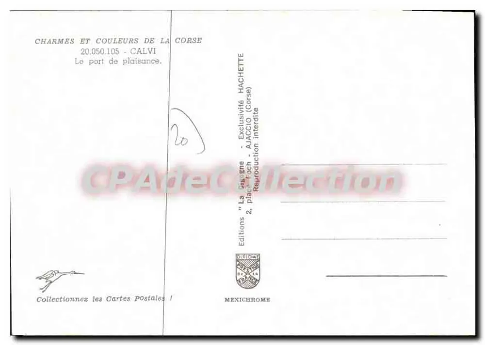 Calvi — Port rekreacyjny — Éditions Mexichrome, n° 20.050.105 - Rewers