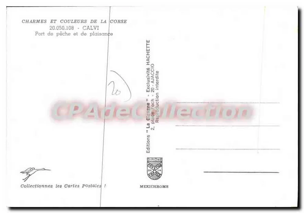Porto de pesca e lazer — Calvi — Edições Dirichrome - Verso