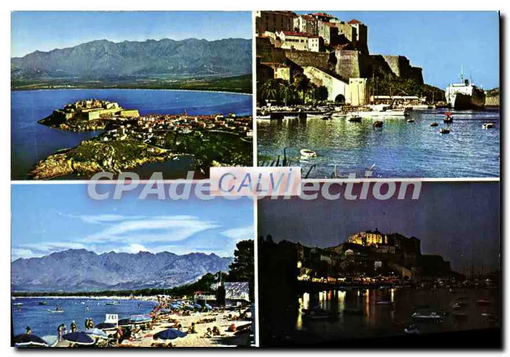 Calvi — Panoramablick und Nachtsicht — Éditions de la Cigogne - Vorderseite