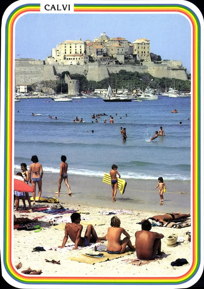 Calvi — strand en vesting — Charmes et couleurs de la Corse, serie 206113 - Voorkant
