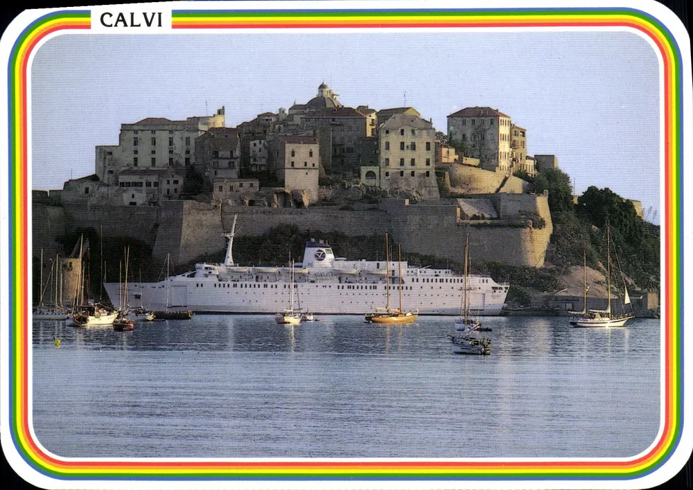 Calvi — Blick auf den Hafen mit einem großen Schiff — Verlag: Toulouse - Vorderseite
