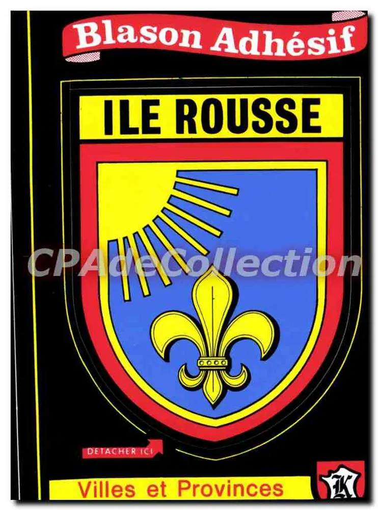Ilha Rousse — Escudo Adesivo — Cidades e Províncias - Frente