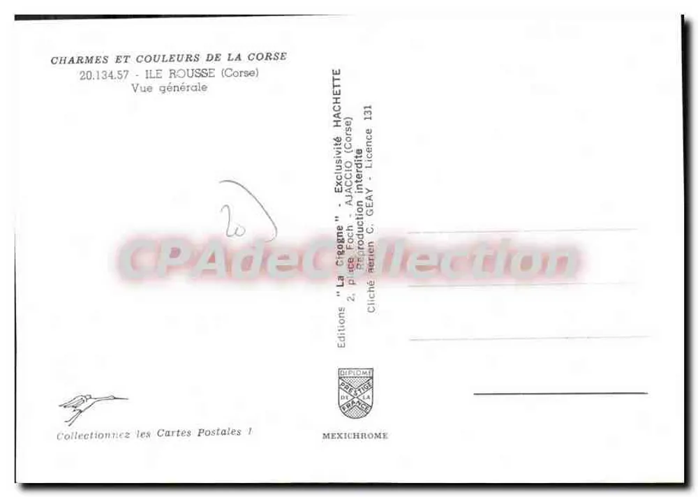 Île Rousse — Vista geral — Éditions Hachette - Verso