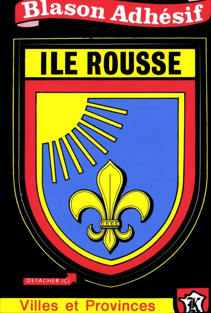 Ile Rousse — Escudo Adesivo — KROMA, coleção 'Cidades e Províncias' - Frente