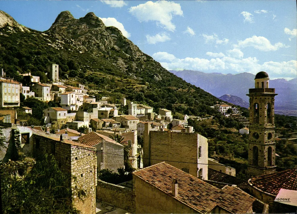 Lumio und sein Turm — Panoramablick — Editions La Cigogne - Vorderseite