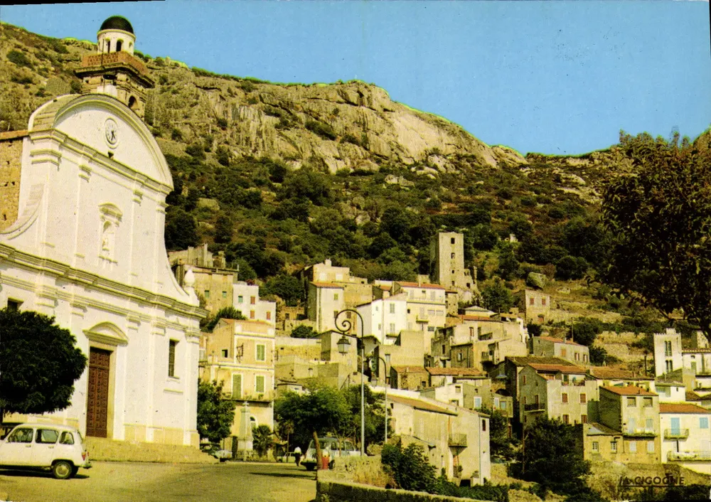 Lumio (Korsika) — Das Zentrum des Dorfes — Editionen 'LA CIGOGNE' - Vorderseite