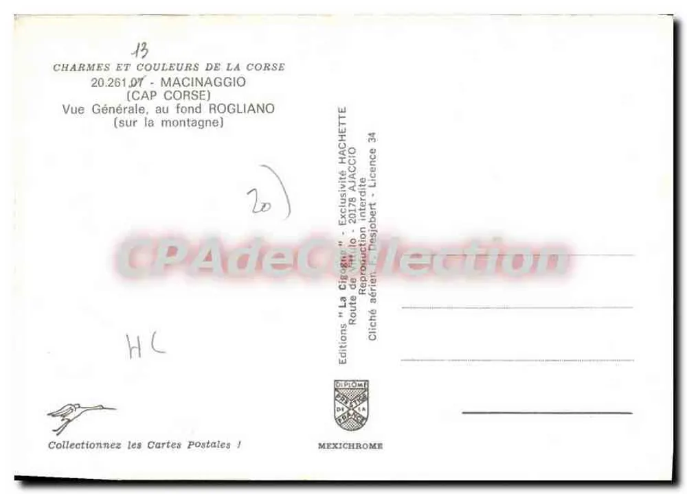 Macinaggio — Allgemeiner Blick, im Hintergrund Rogliano — Editions "La Cirage" - Rückseite