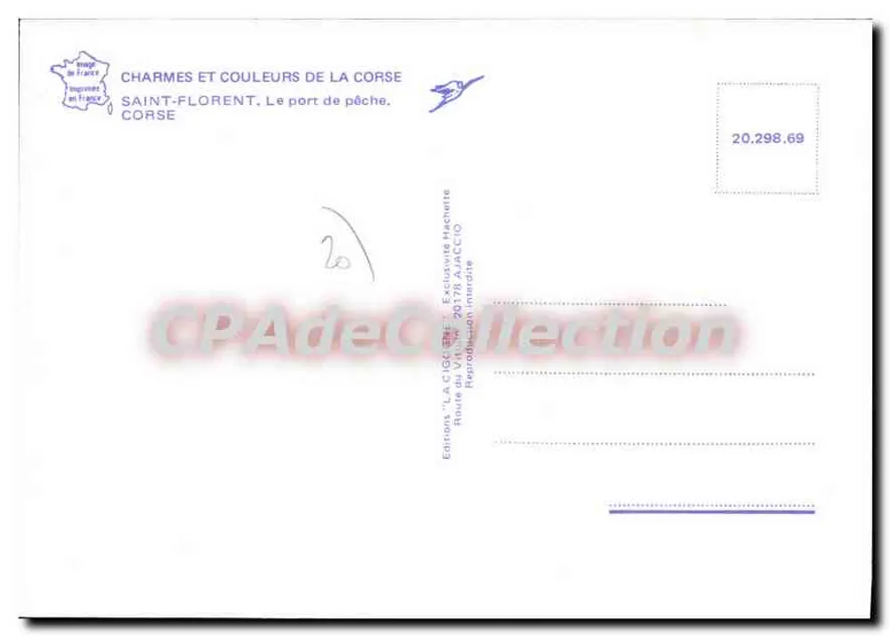 Saint-Florent — O porto de pesca — Edições 'La Cigogne' - Verso