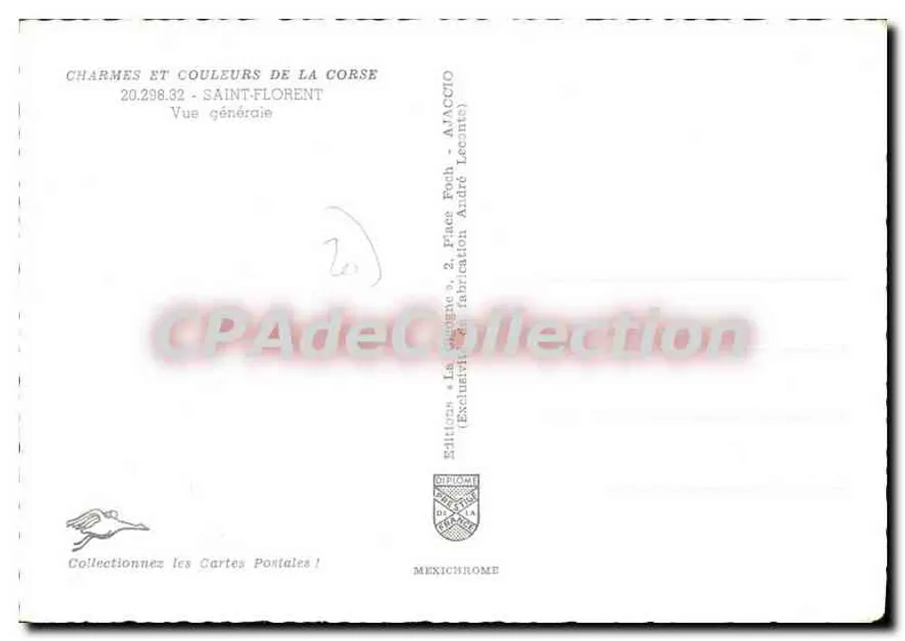 Saint-Florent — vista geral — Edições Diplomate - Verso