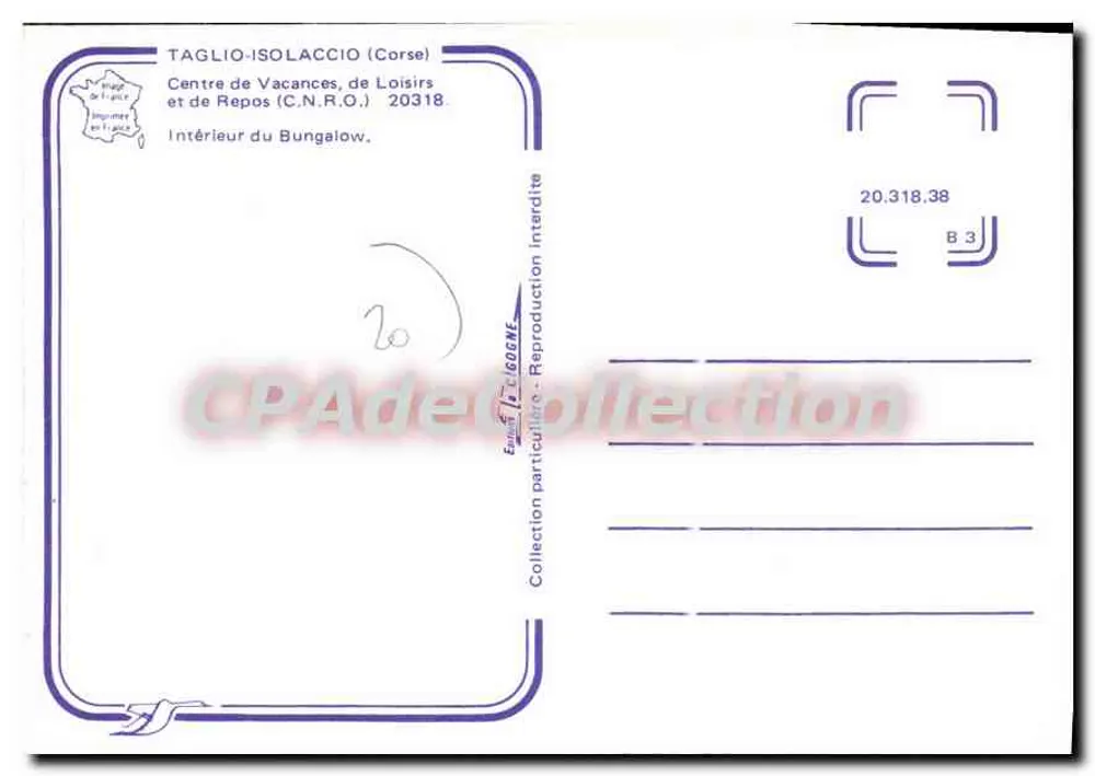 Innenraum eines Bungalows — TAGLIO-ISOLACCIO (Korsika) — Zentrum für Urlaub, Freizeit und Erholung (C.N.R.O.) 20318 - Rückseite