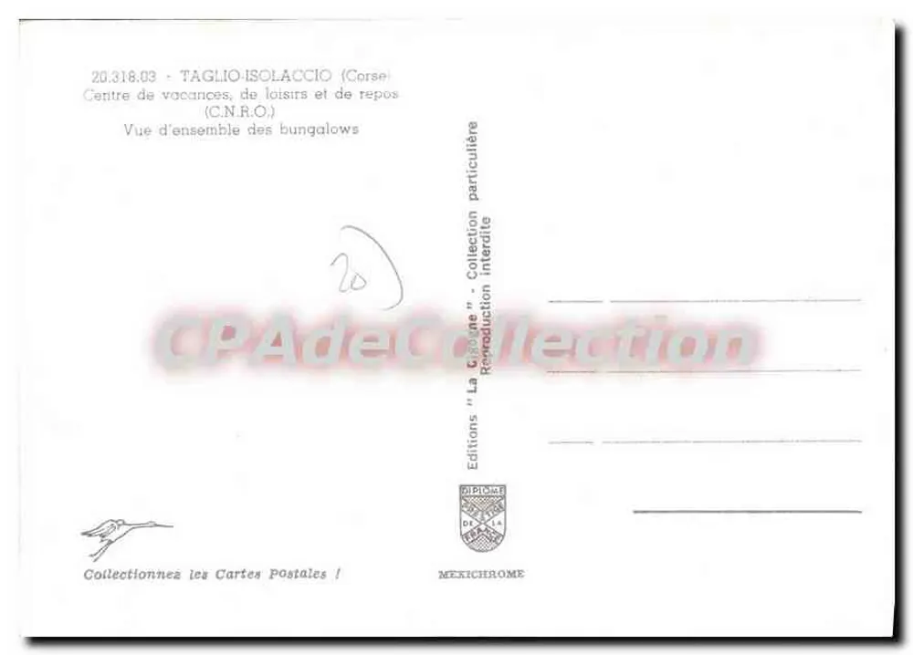 Taglio-Islaccio — Ferien-, Freizeit- und Ruhezentrum (C.N.R.O.) — Editions Diplôme - Rückseite