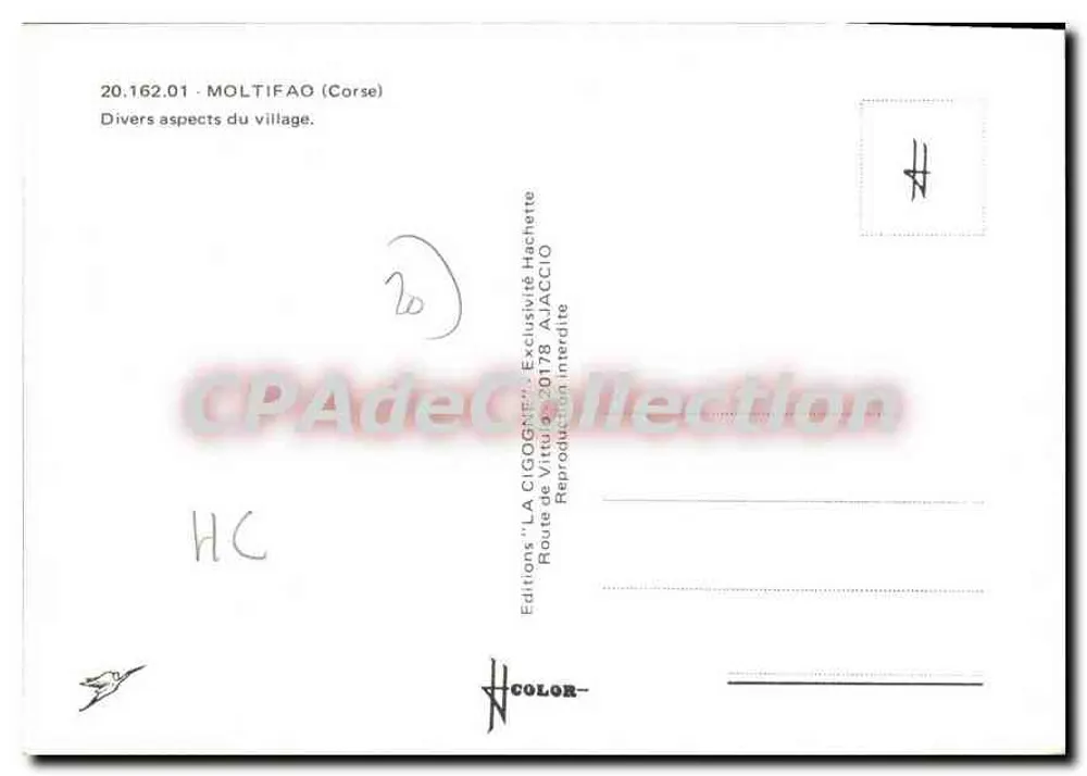 Moltifao — Verschillende aspecten — Uitgaven 'LA CIGOGNÉTTE' n°20.162.01 - Achterkant