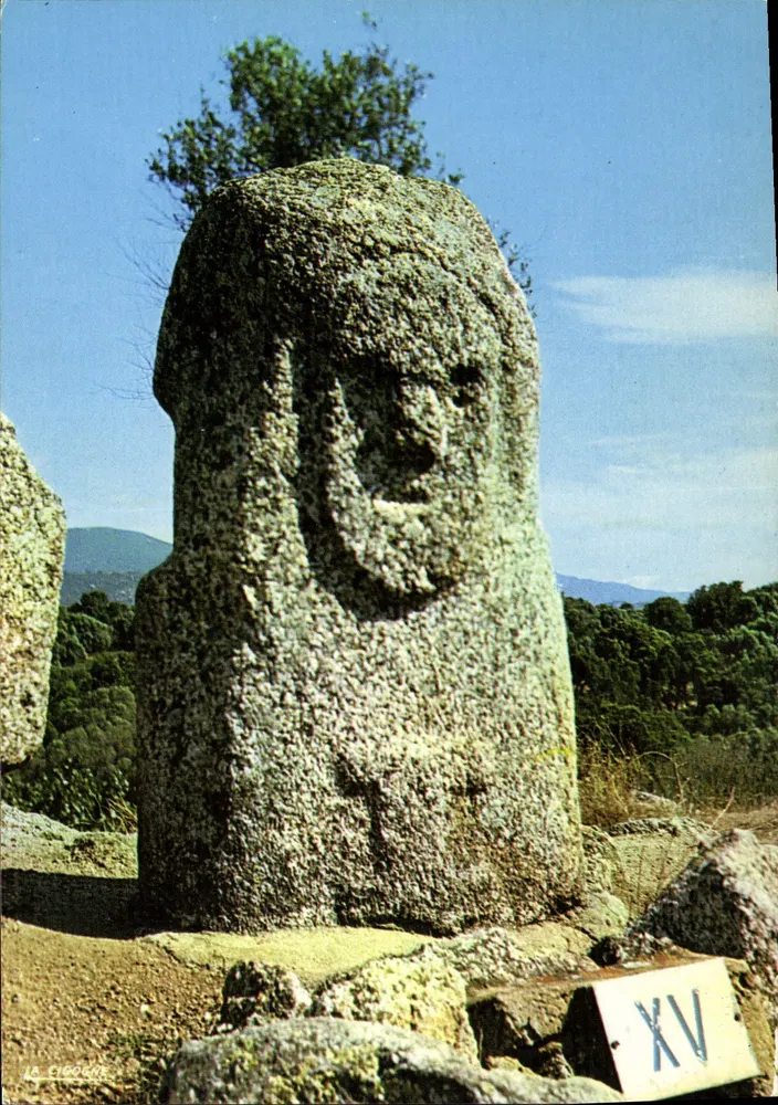Megalithische Statue von Filitosa — Korsika — Verlag S.A.D. Ajaccio, Nr. C.3 - Vorderseite