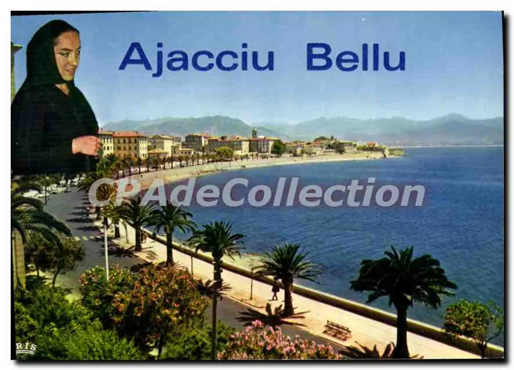 Ajaccio Bellu — Ansicht des Boulevards mit Palmen — Verlag IRIS - Vorderseite