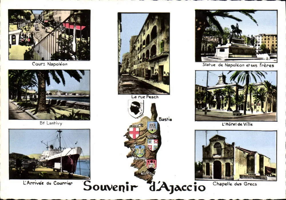 Ajaccio — 3 Aspekte von Ajaccio (Korsika) — Edition André Leconte - Vorderseite