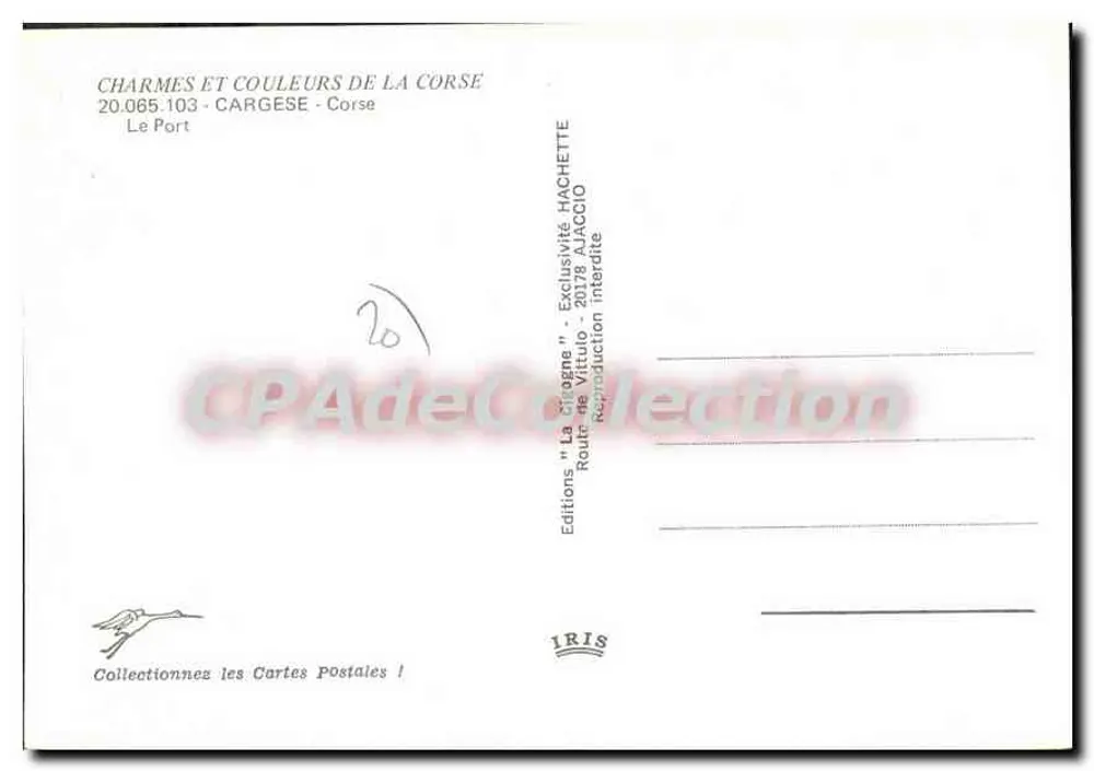 Le Port - Cargèse - Korsika — Éditions IRIS - Rückseite