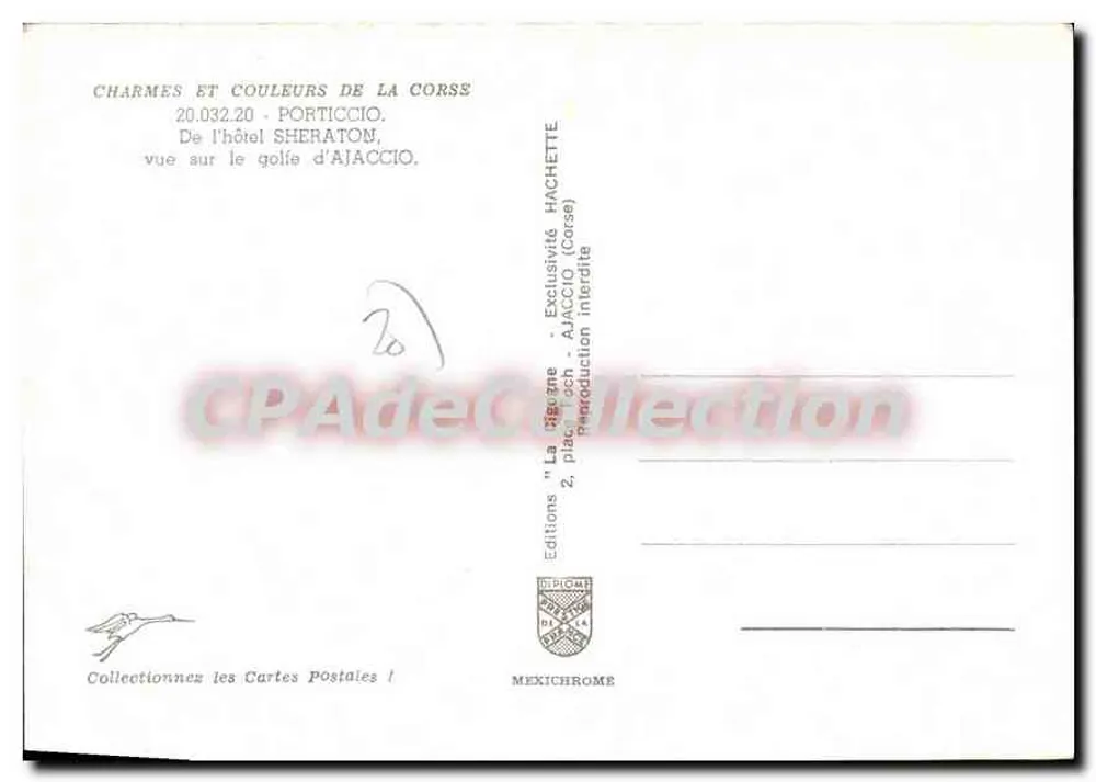 Porticcio — Ansicht des Sheraton Hotels, Golf von AJACCIO — Éditions Diplome - Rückseite