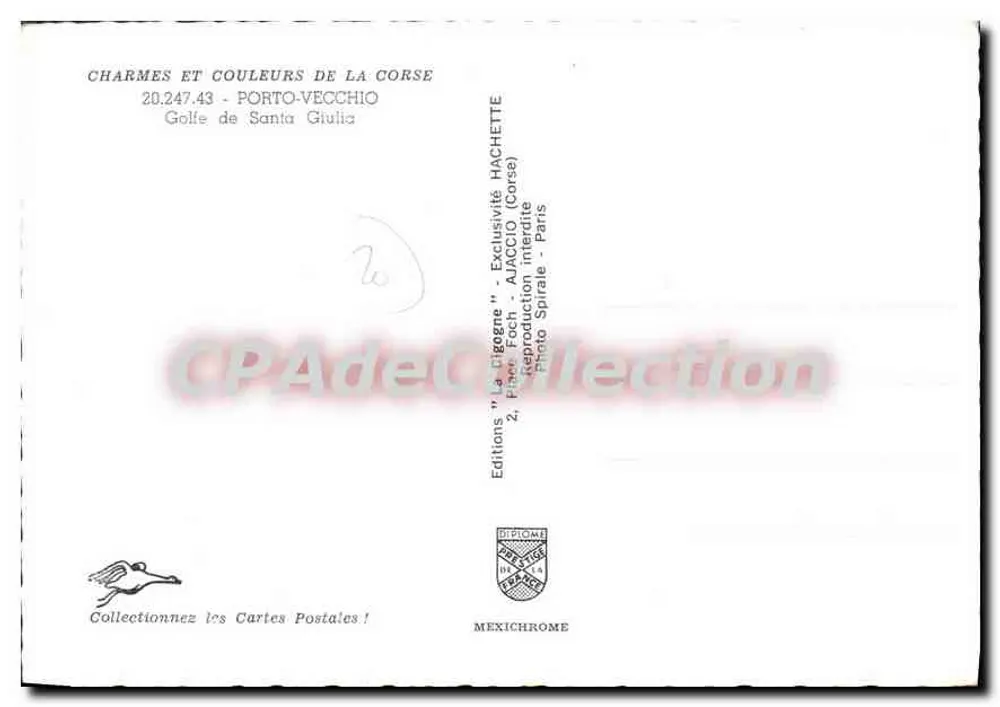 Golfo de Santa Giulia — Porto-Vecchio — Edições Hachette - Verso