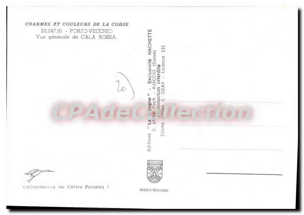 Cala Rossa — Porto-Vecchio — Edições Hachette - Verso