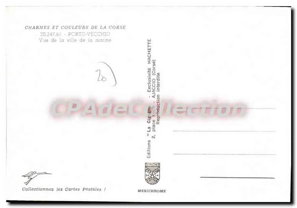 Porto-Vecchio — Ansicht der Küstenstadt — Méxichrome Editions - Rückseite