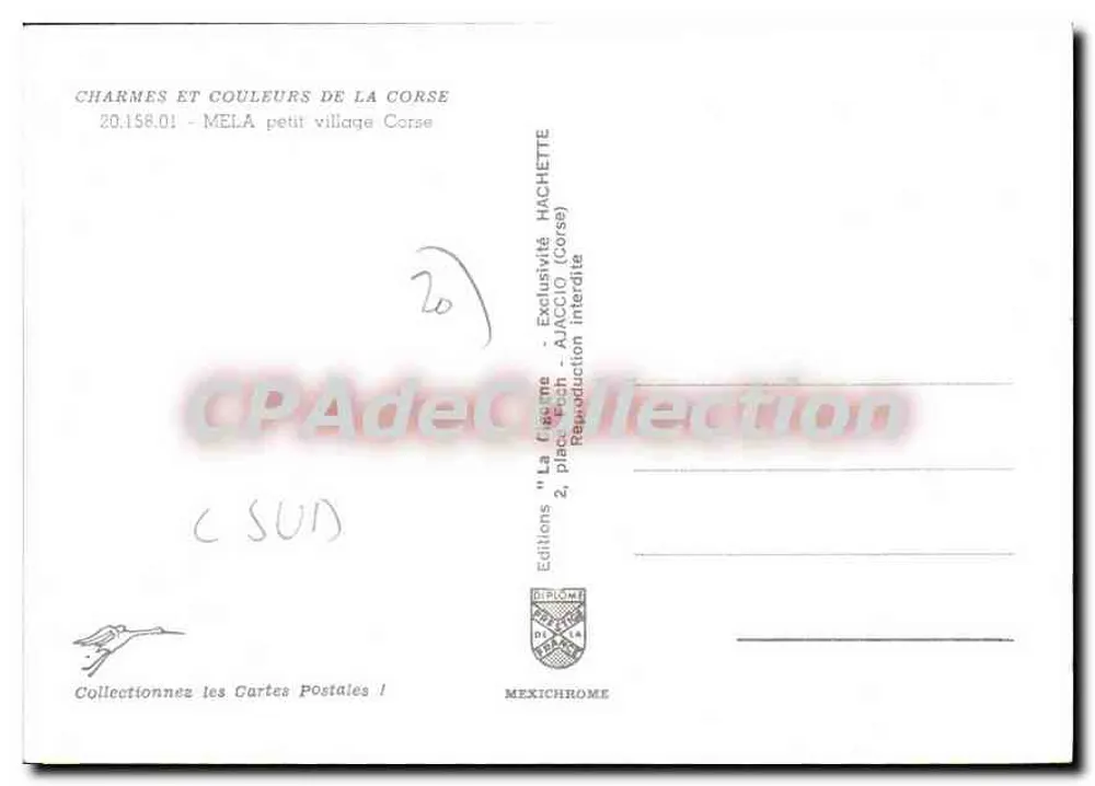 Méla — pequeno vilarejo corsa — Éditions Hachette - Verso