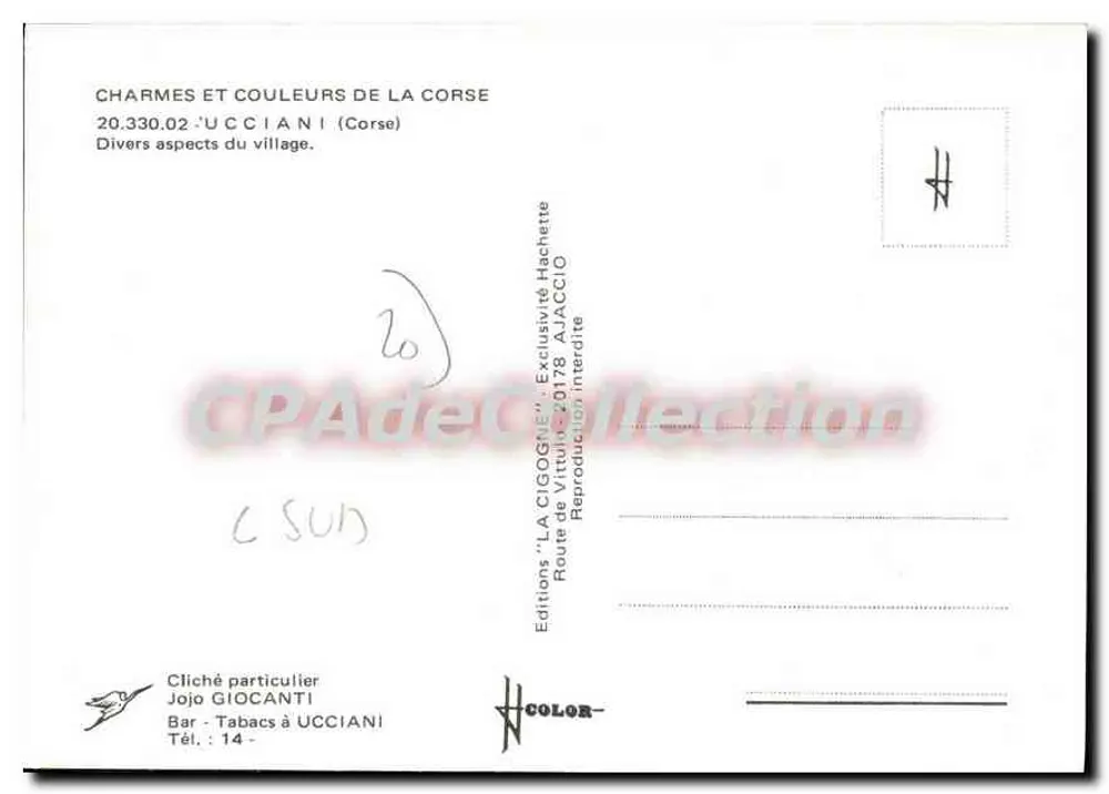 Charmy i kolory Korsyki — Różne widoki wioski — Wydawnictwo Ucciani - Rewers