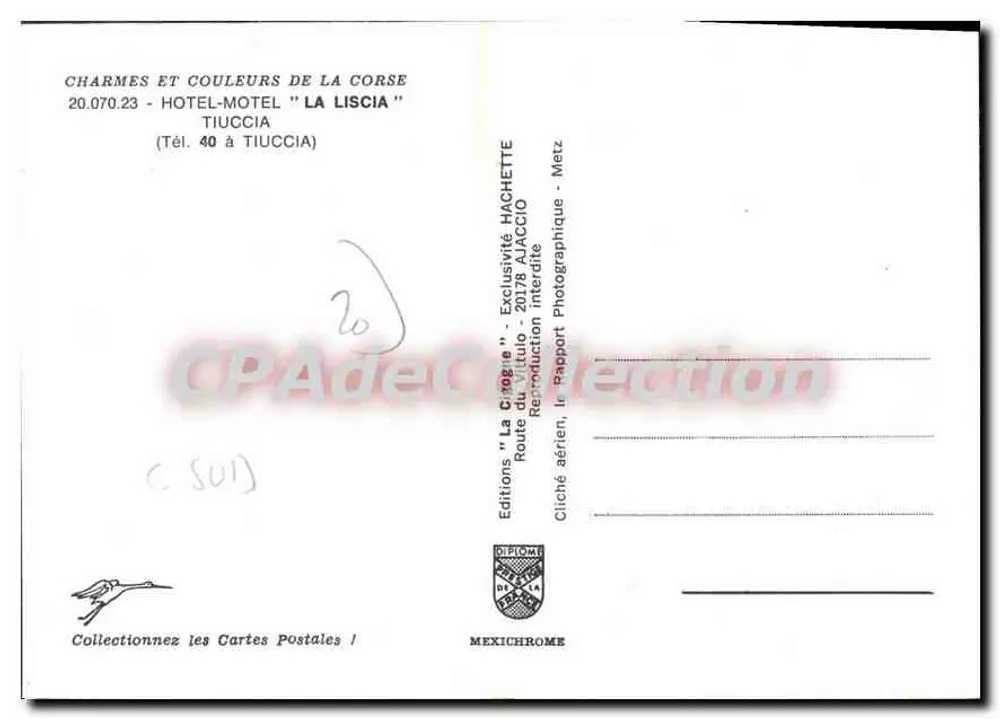 Hôtel-Motel 'La Liscia' — Tiuccia — Edições 'La Citigre' - Verso