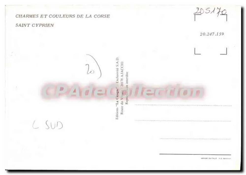 Saint-Cyprien — Luftbild — Éditions 'La Chouque' S.A.D. - Rückseite
