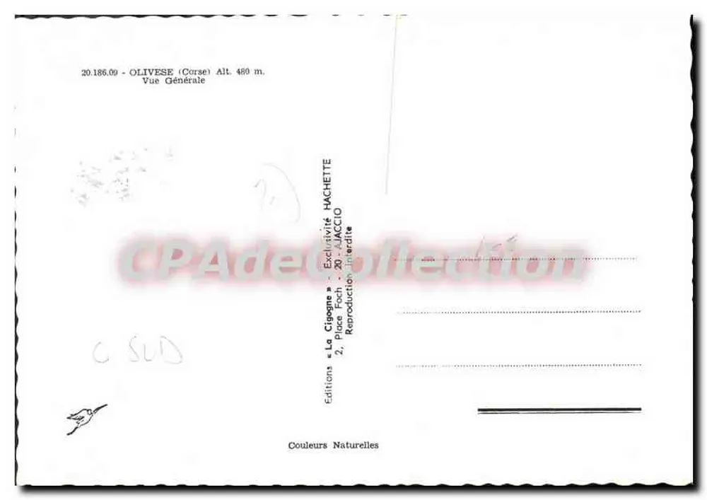 Olivese (Córsega) — Visão Geral — Edições «La Ciose» Hachette - Verso