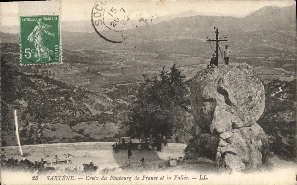 Sartène — Kreuz des Faubourgs de France und das Tal — LL - Vorderseite