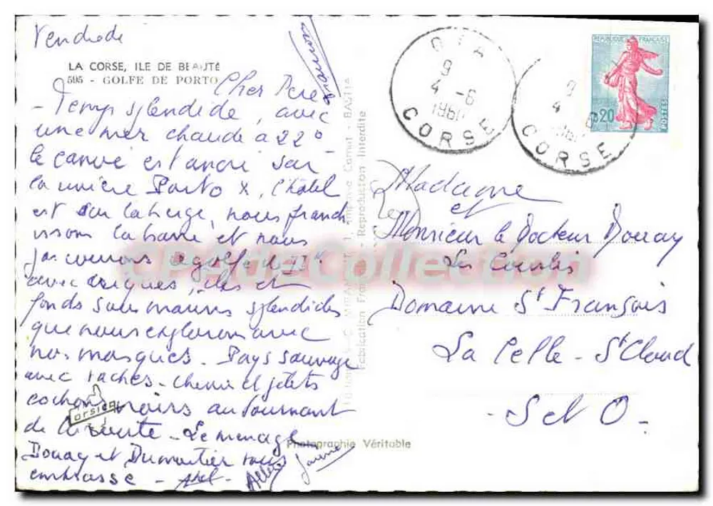 Golfe de Porto — Corse — reprodução por BACILIA - Verso