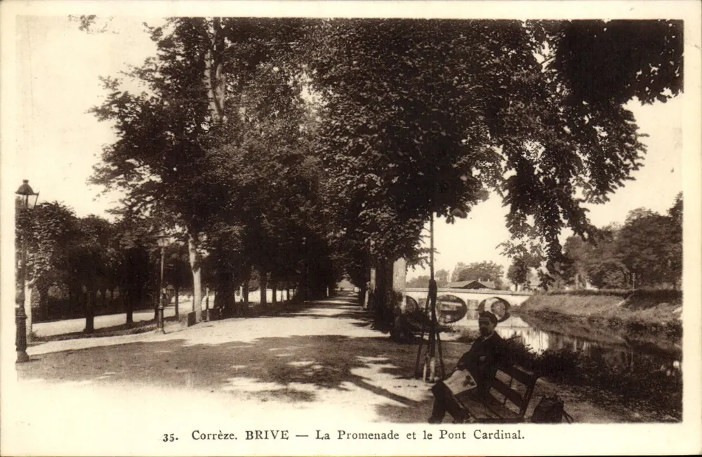Brive-la-Gaillarde — A Promenade e o Ponte Cardinal — Editor: Corrèze, n° 35 - Frente
