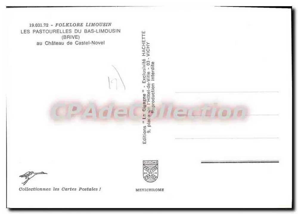 Die Pastourelles des Bas-Limousin — am Schloss Castel-Novel — Editionen "La Gisane" - Rückseite