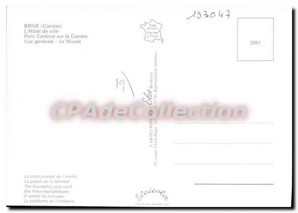 Brive (Corrèze) — Allgemeiner Blick — Verleger Elée - Rückseite